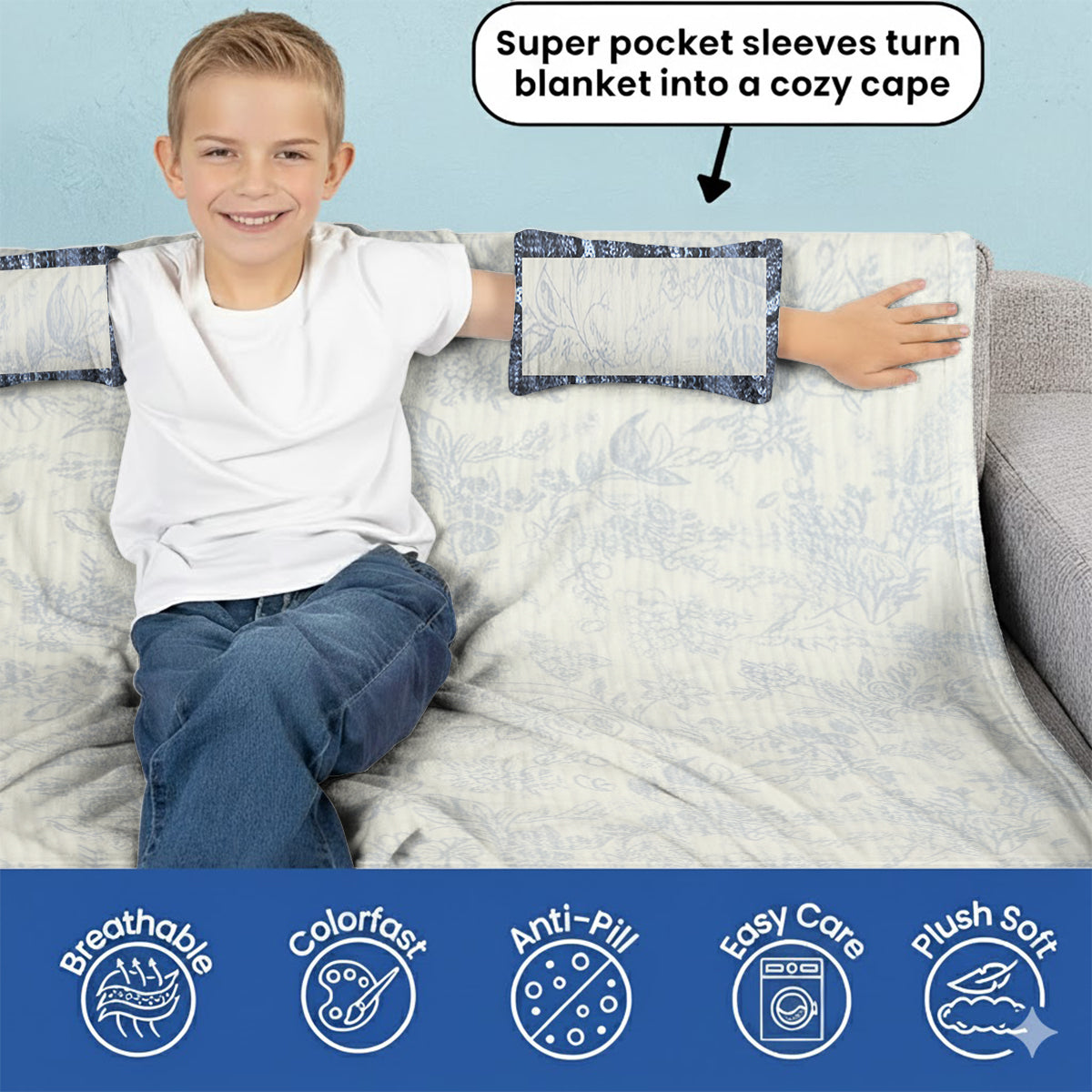 Voici ma couverture de lecture - Couverture à porter personnalisée avec un livre