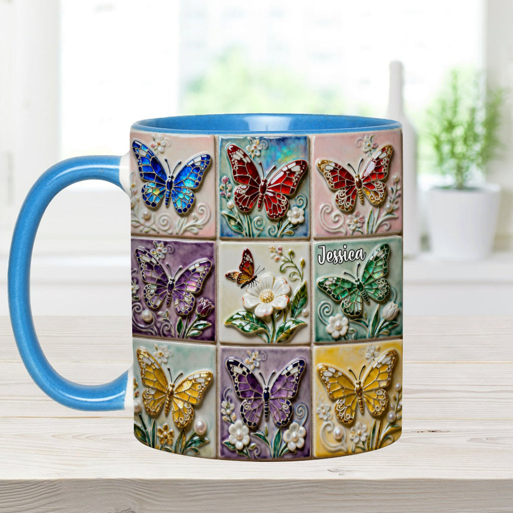 Mug personnalisé « J’adore les papillons »