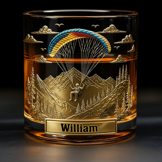 Sky Master - Verre à whisky personnalisé pour parachutisme/parapente