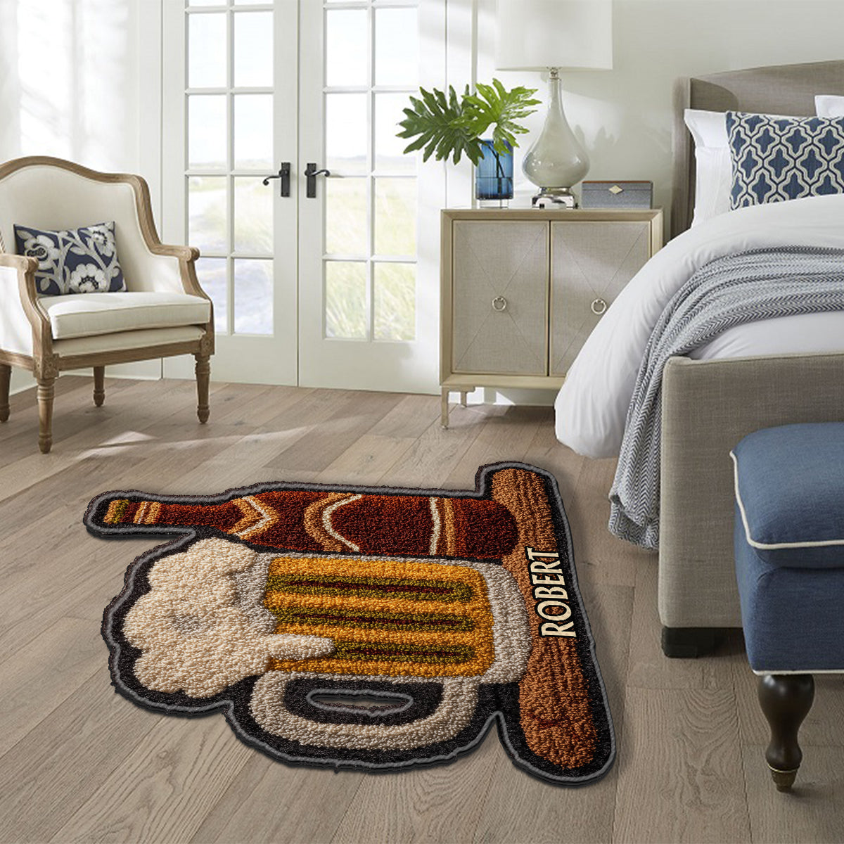 Unique Gift For Beer Lovers - Personalized Beer Non-Slip Tufted Rug