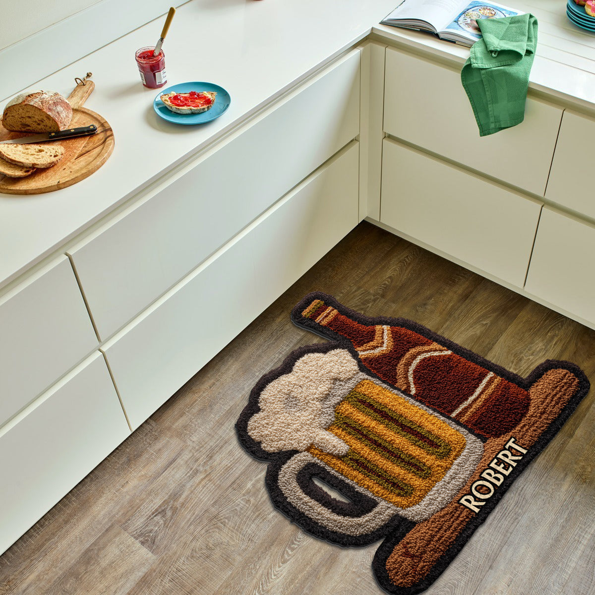 Unique Gift For Beer Lovers - Personalized Beer Non-Slip Tufted Rug