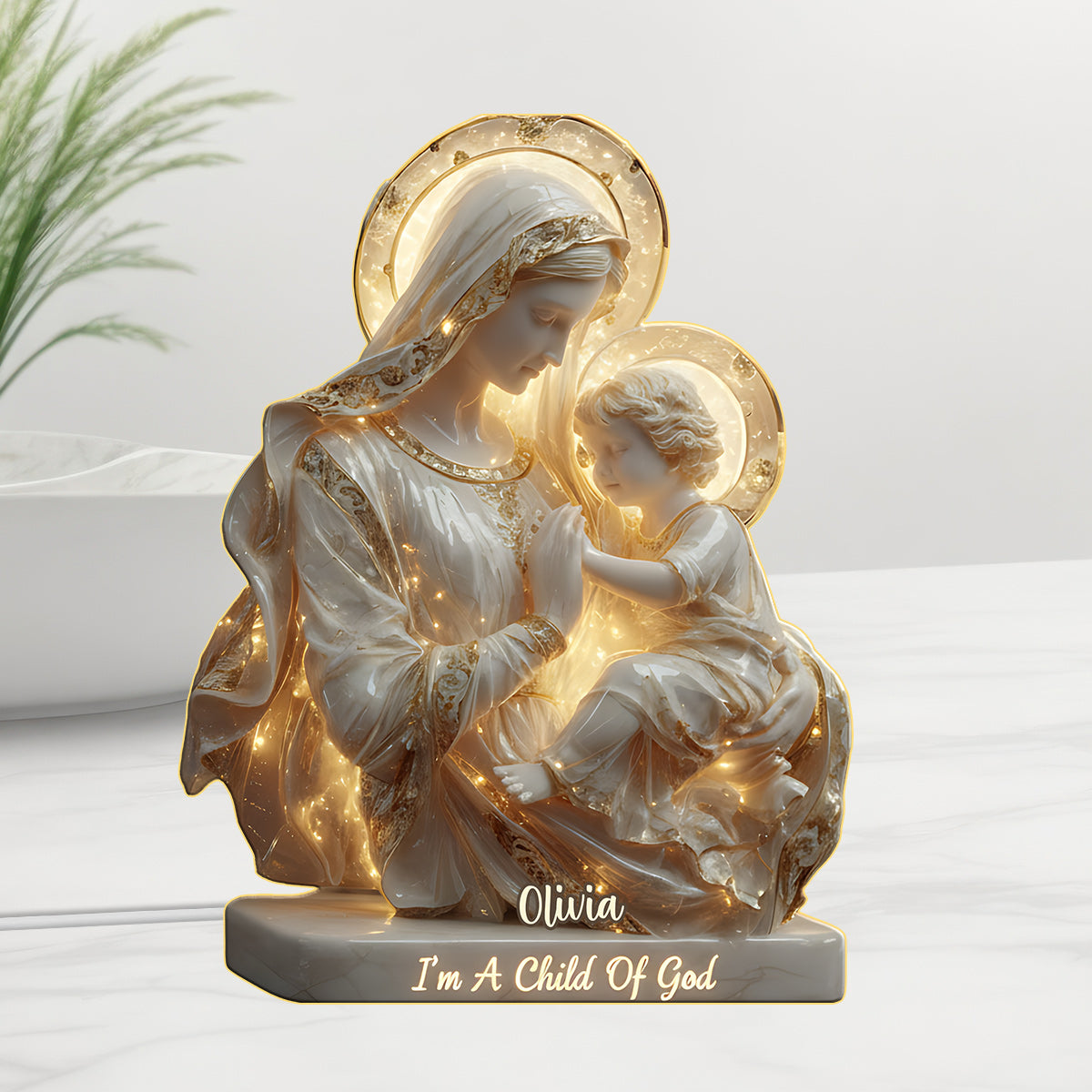 Enfant de Dieu - Veilleuse LED chrétienne personnalisée en acrylique