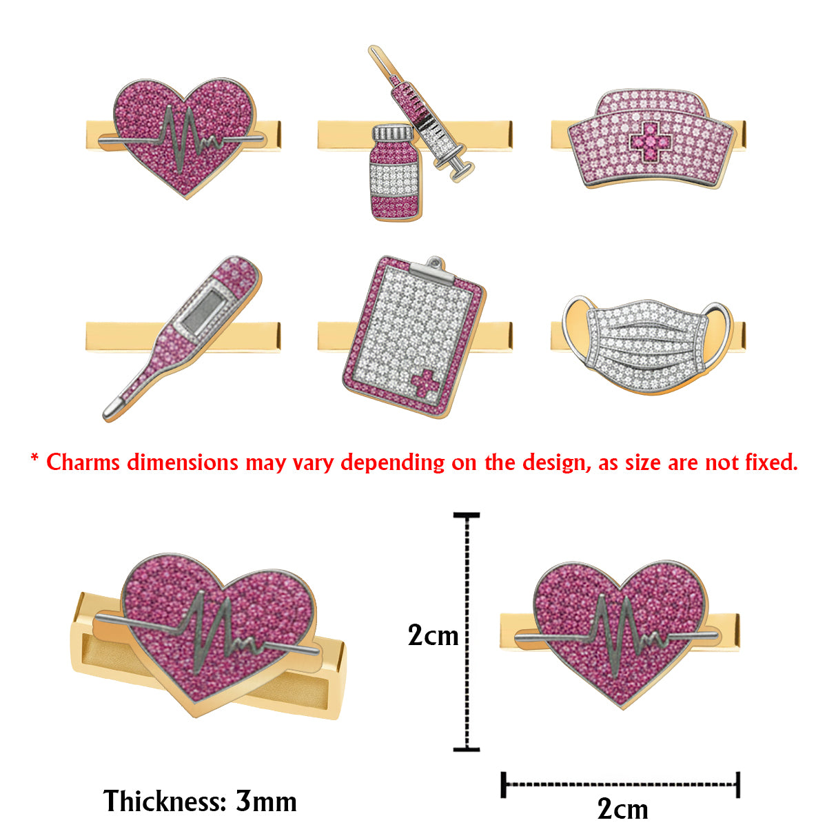 Montre-bracelet personnalisée pour infirmière « Love Nurse Life » avec breloques pour bracelet