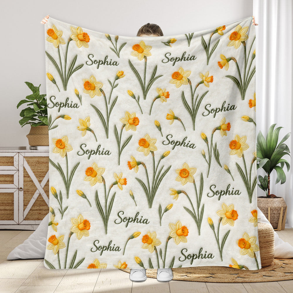 Custom Birth Month Flower - Personalized Self Love Blanket