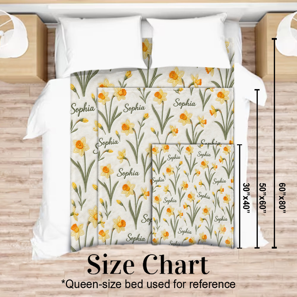 Custom Birth Month Flower - Personalized Self Love Blanket