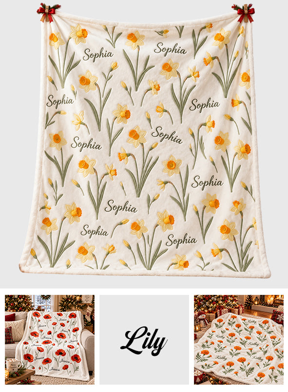 Custom Birth Month Flower - Personalized Self Love Blanket