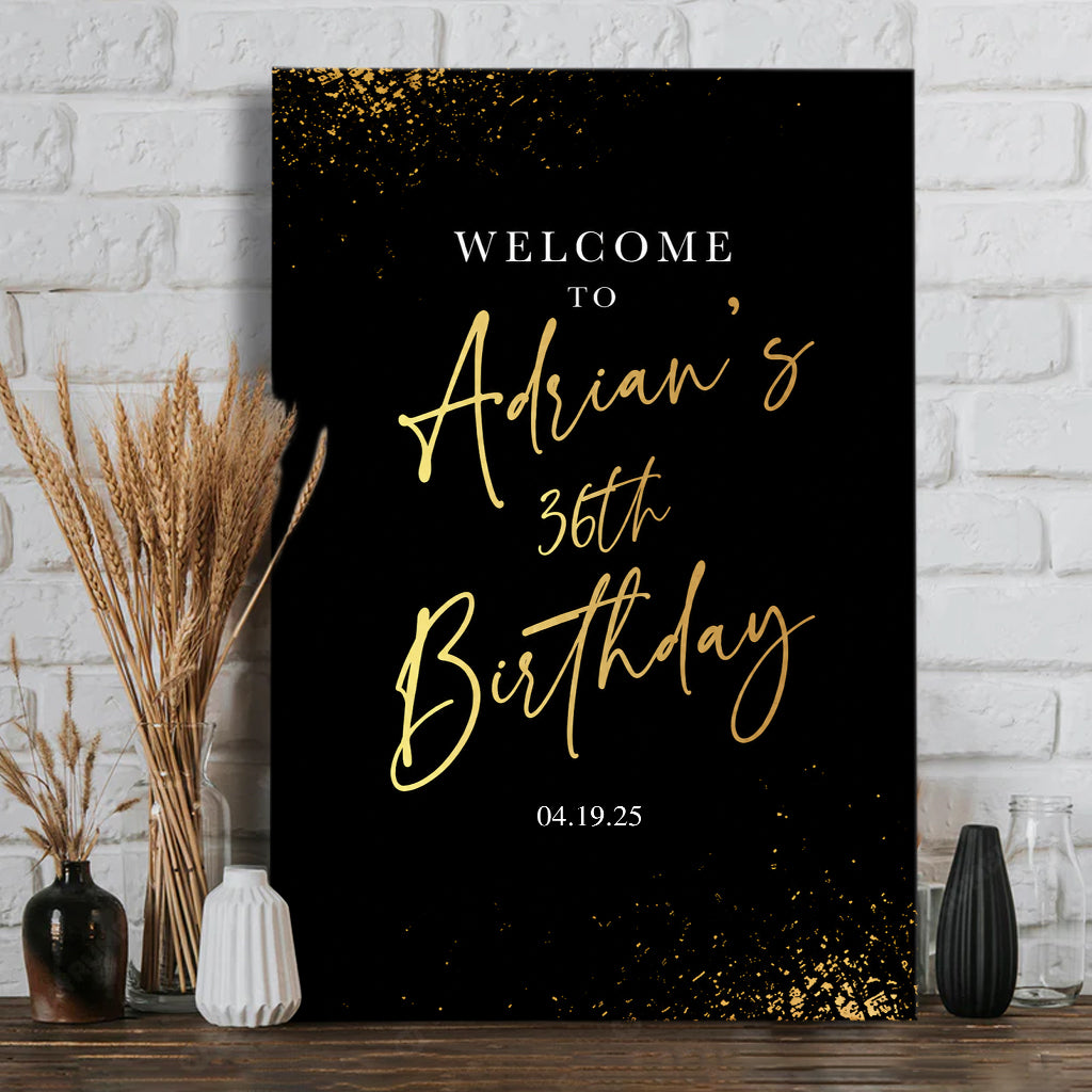 Happy Birthday - Personalized Birthday Canvas And Poster