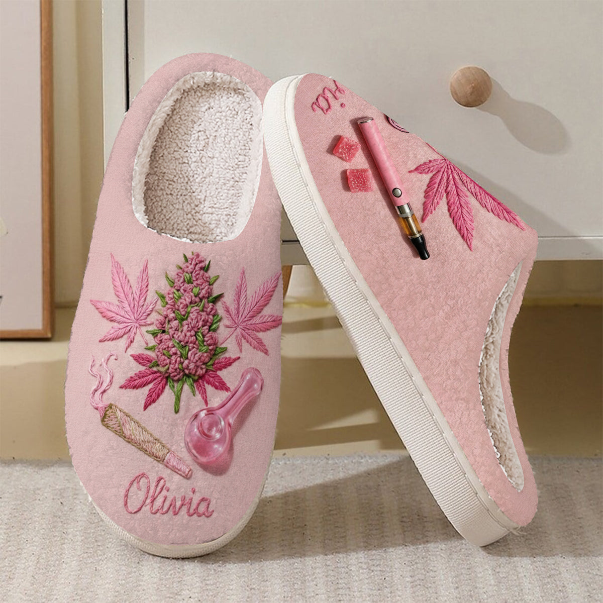 Fumeurs et fumeurs de cannabis - Pantoufles personnalisées
