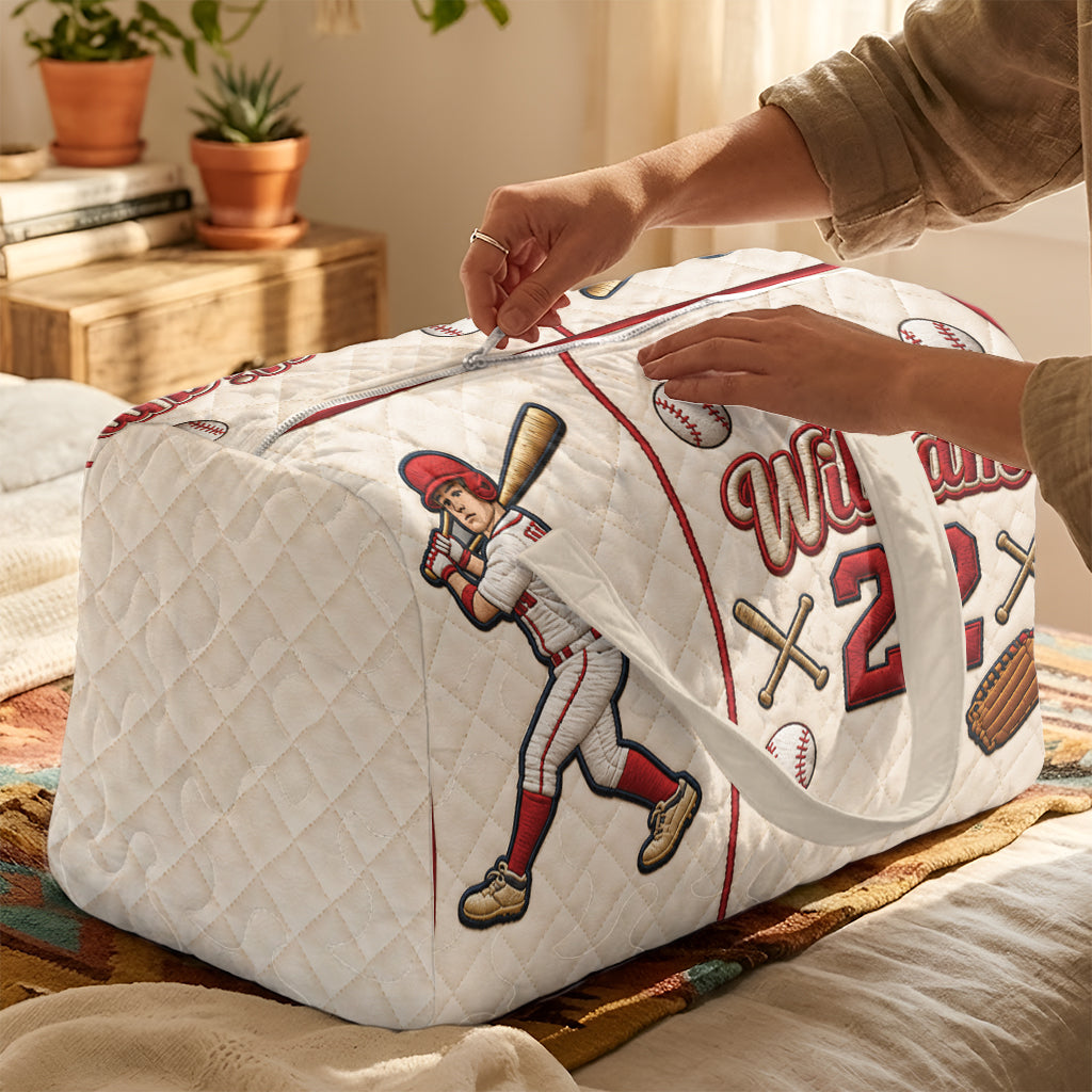 Né pour Jouer - Sac de Sport Personnalisé en Cuir Matelassé