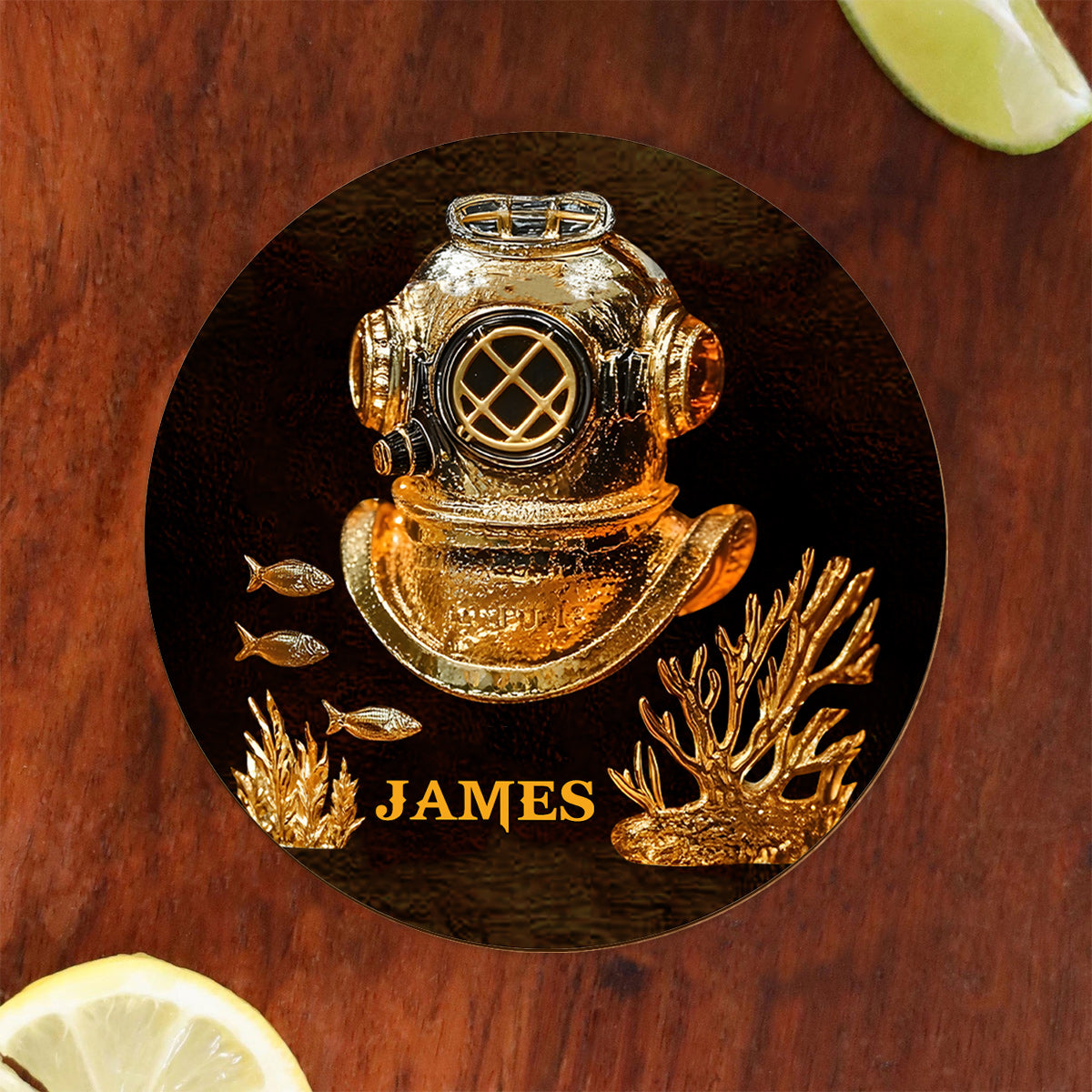 Cadeau pour les passionnés de plongée sous-marine : verre à whisky personnalisé sur le thème de la plongée.