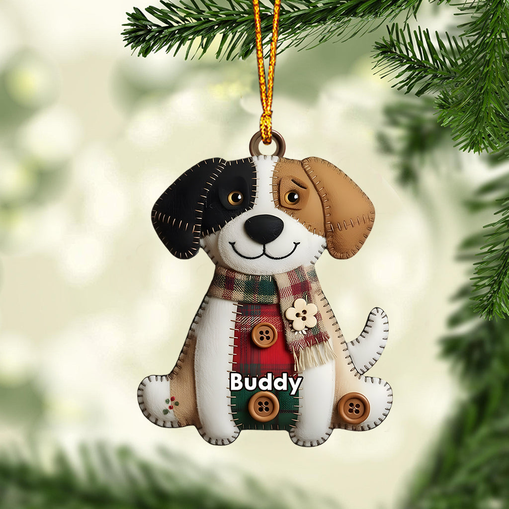 Couverture de Noël avec des races de chiens - Ornement de chien personnalisé