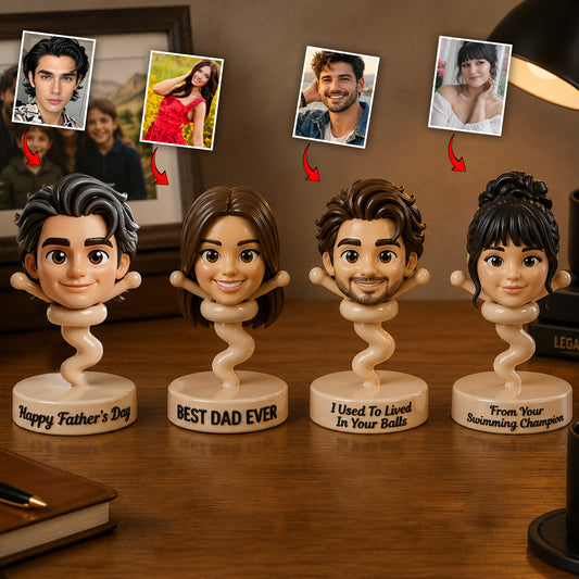 Toute photo utilisée pour vivre dans vos boules Cadeau amusant pour papa - Figurine 3D personnalisée