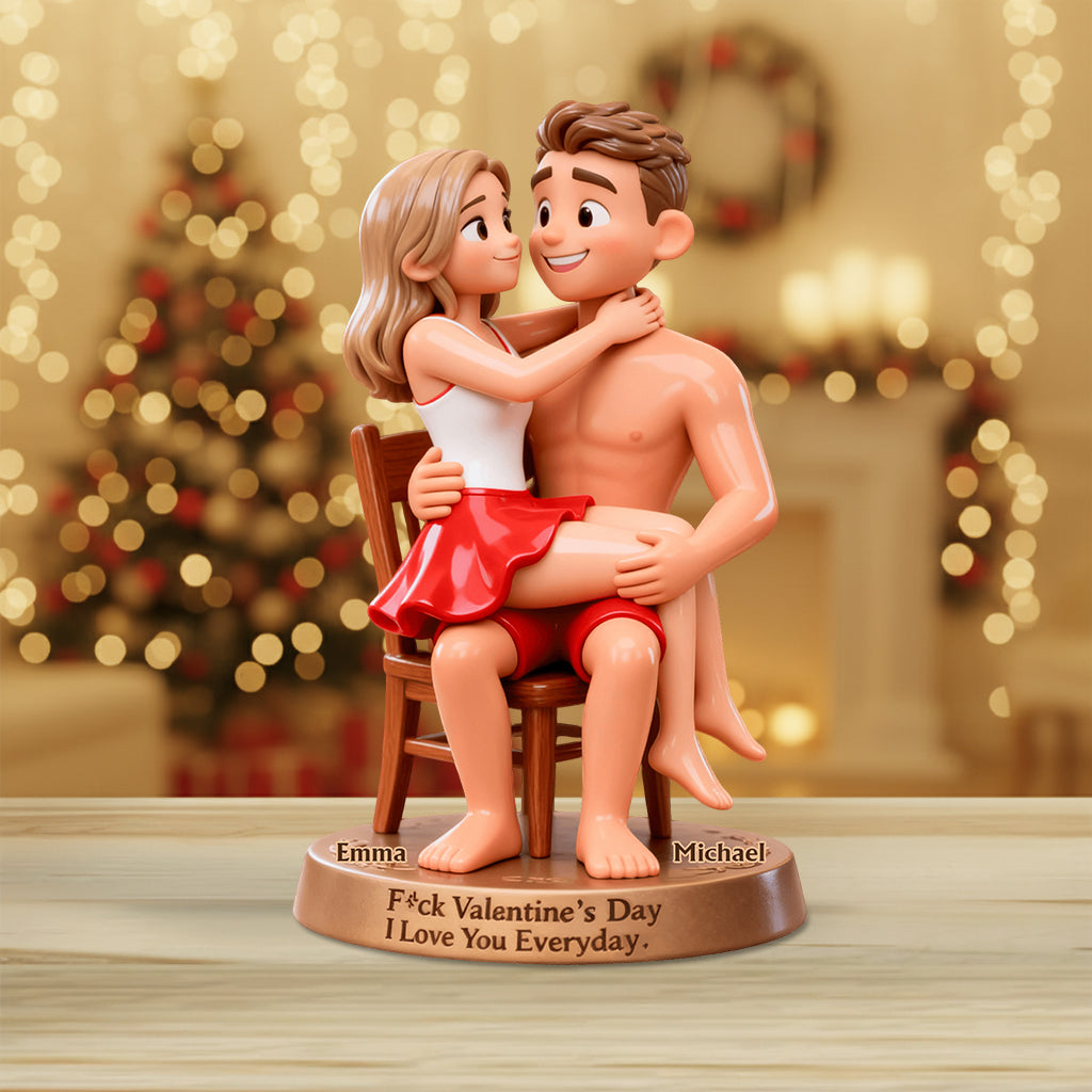 Cadeau humoristique avec photo pour couple - Plaque acrylique personnalisée en forme de couple