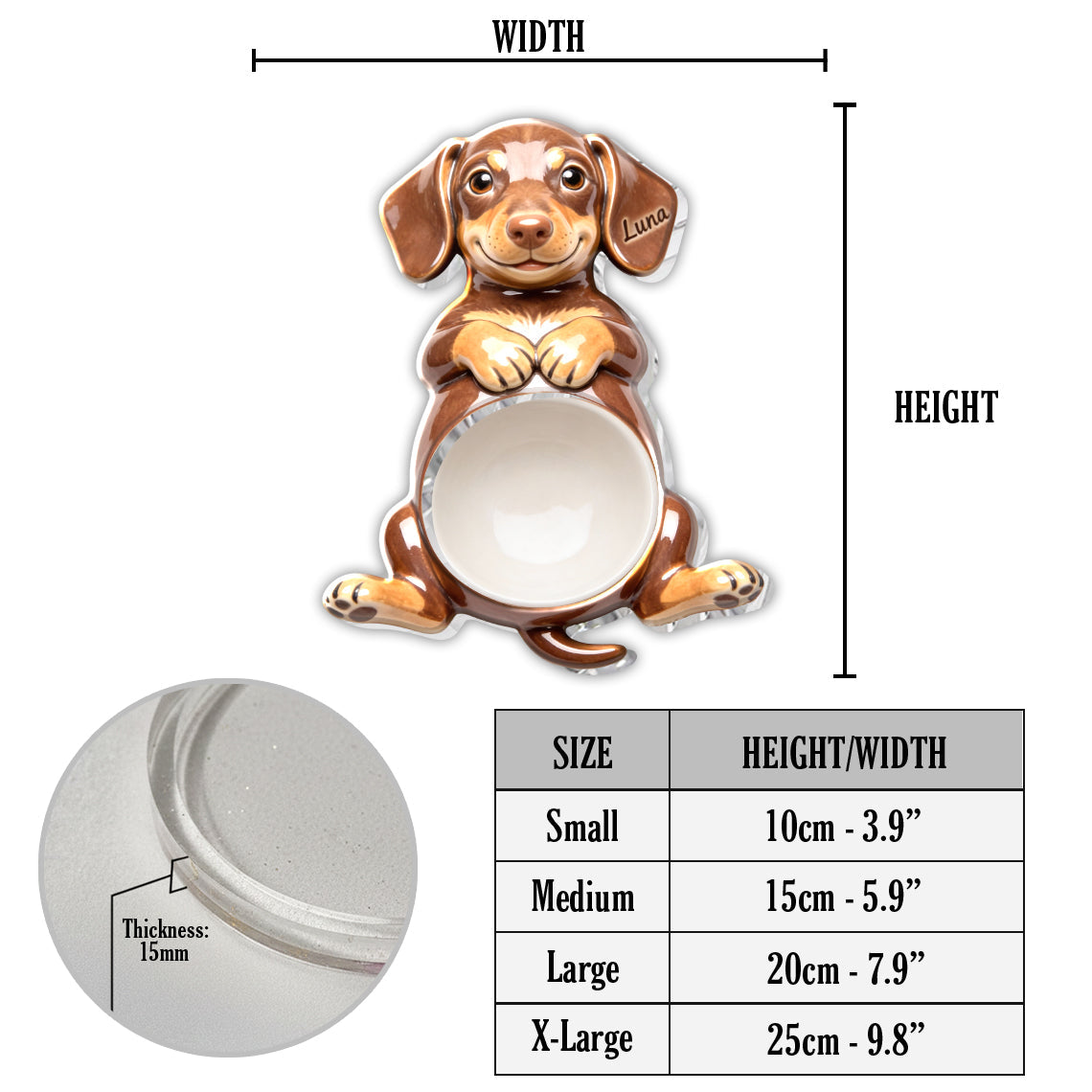 Plateau de rangement personnalisé pour chien, à partir de n'importe quelle photo
