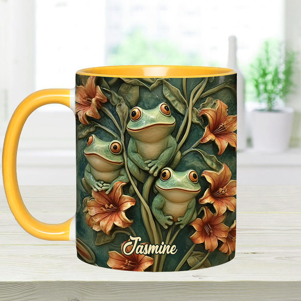 Frog Lovers - Personalized Frog Accent Mug