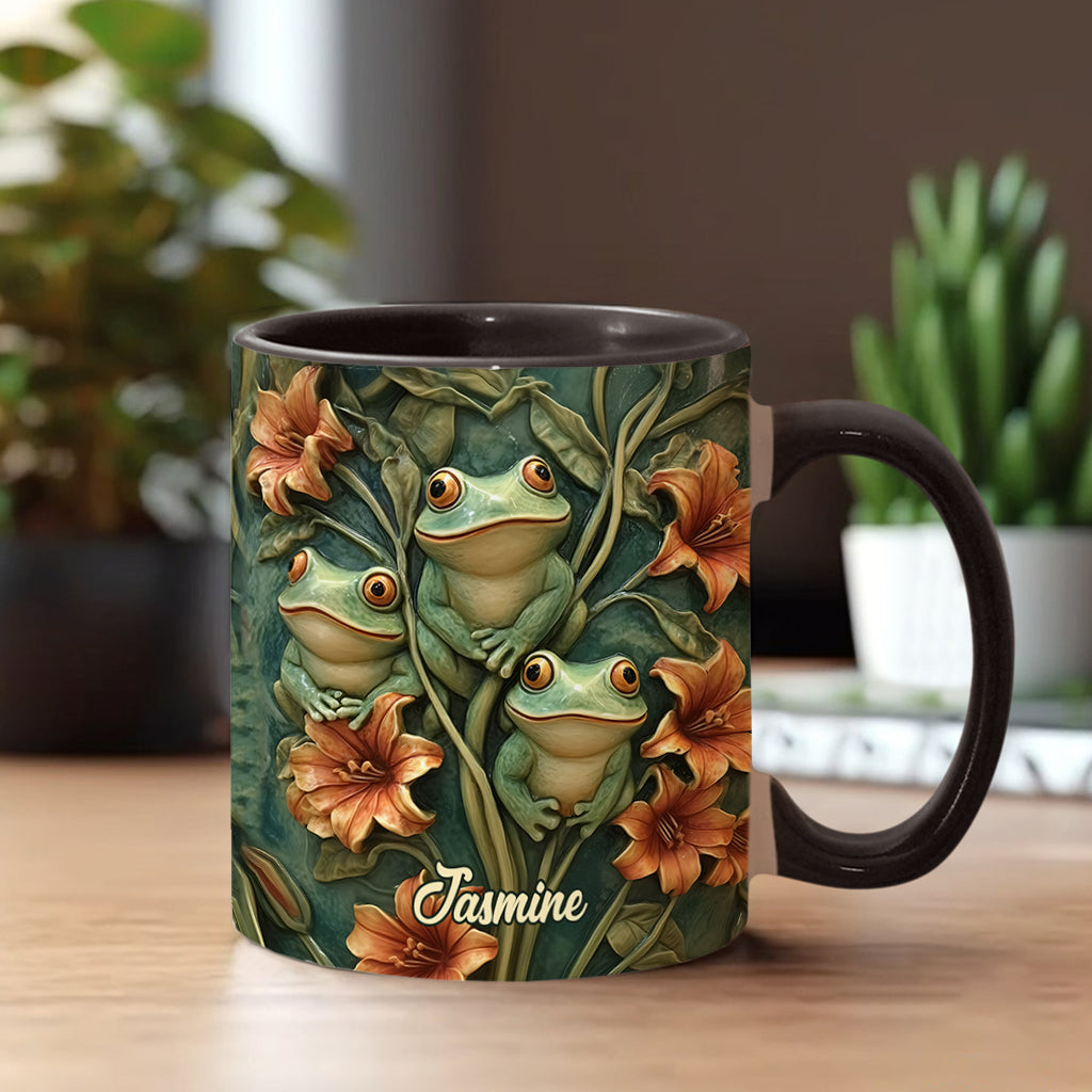 Frog Lovers - Personalized Frog Accent Mug