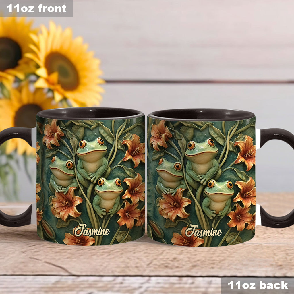 Frog Lovers - Personalized Frog Accent Mug