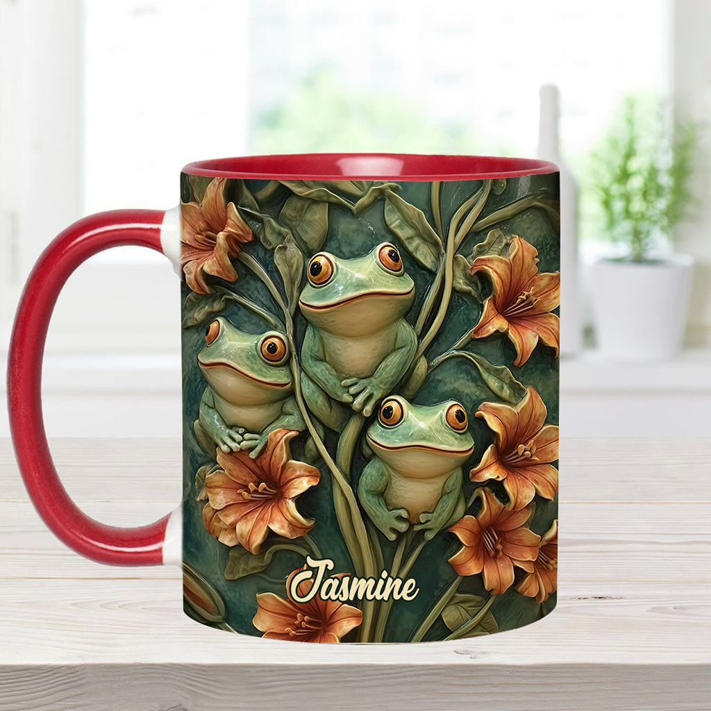 Frog Lovers - Personalized Frog Accent Mug