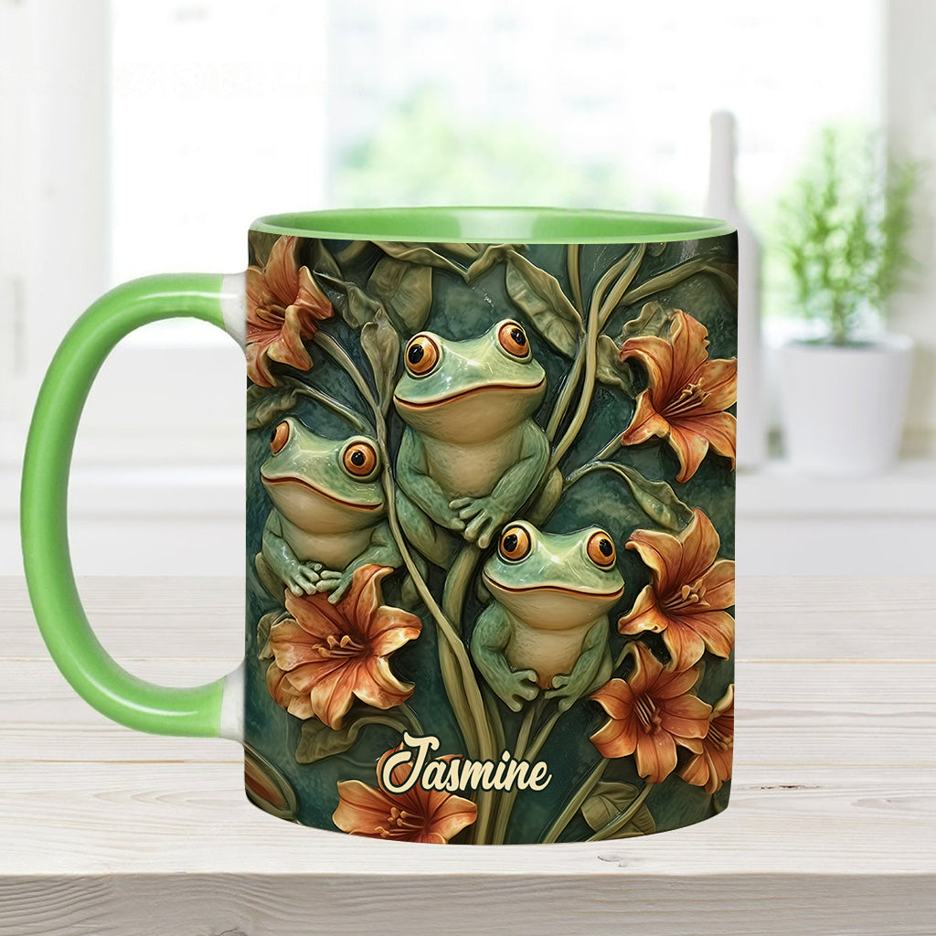 Frog Lovers - Personalized Frog Accent Mug