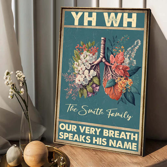 YHWH prononce son nom - Toile et affiche chrétiennes personnalisées