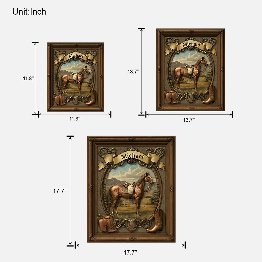 Love Horse - Personalized Horse Custom Shaped Wood Sign