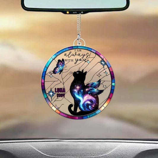 Je suis toujours avec toi - Ornement de voiture personnalisé en forme de chat