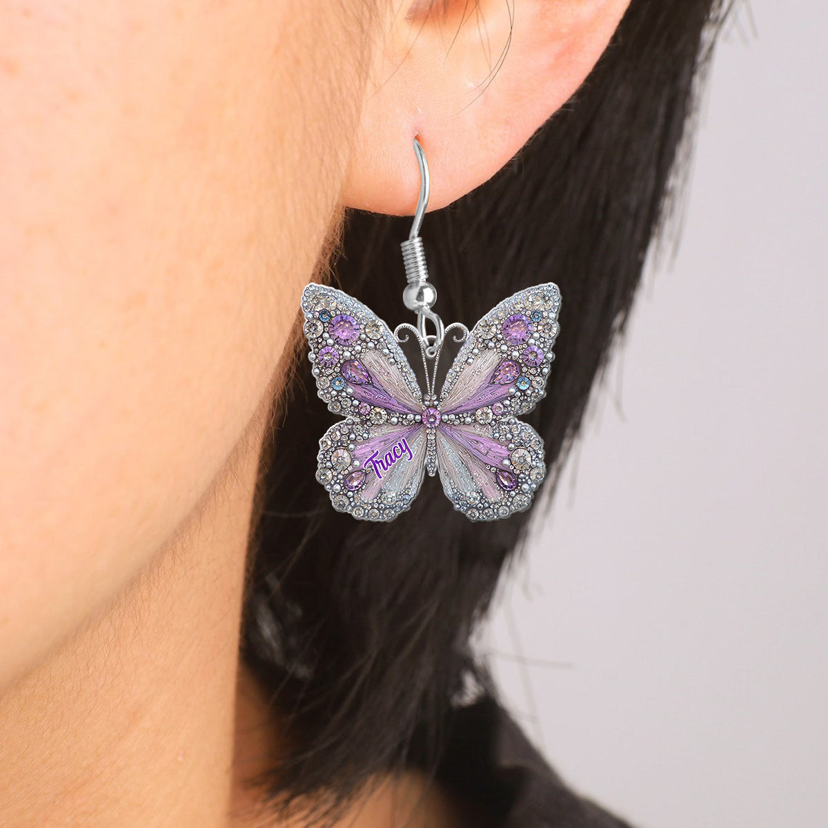 Magnifiques boucles d'oreilles papillon personnalisées