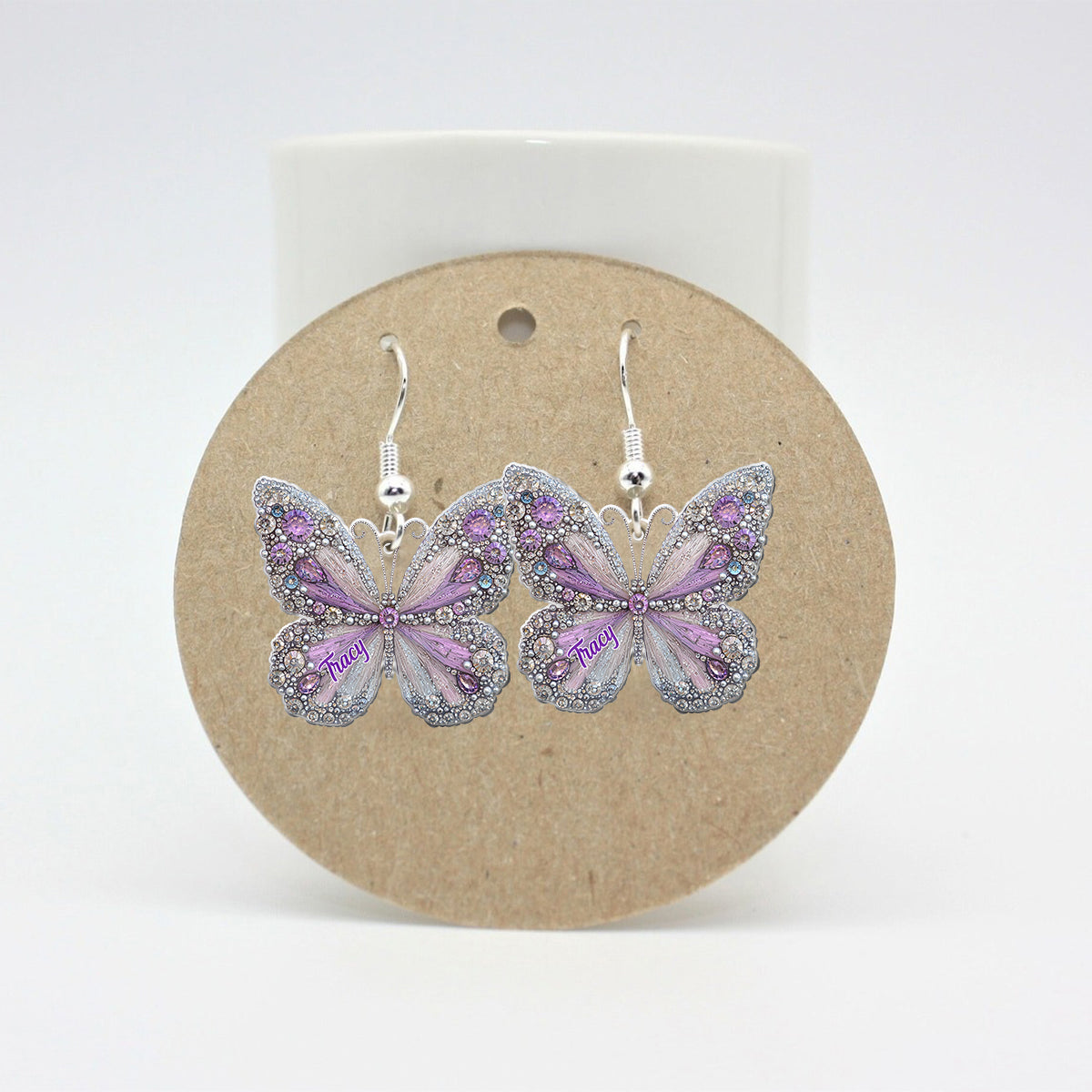 Magnifiques boucles d'oreilles papillon personnalisées