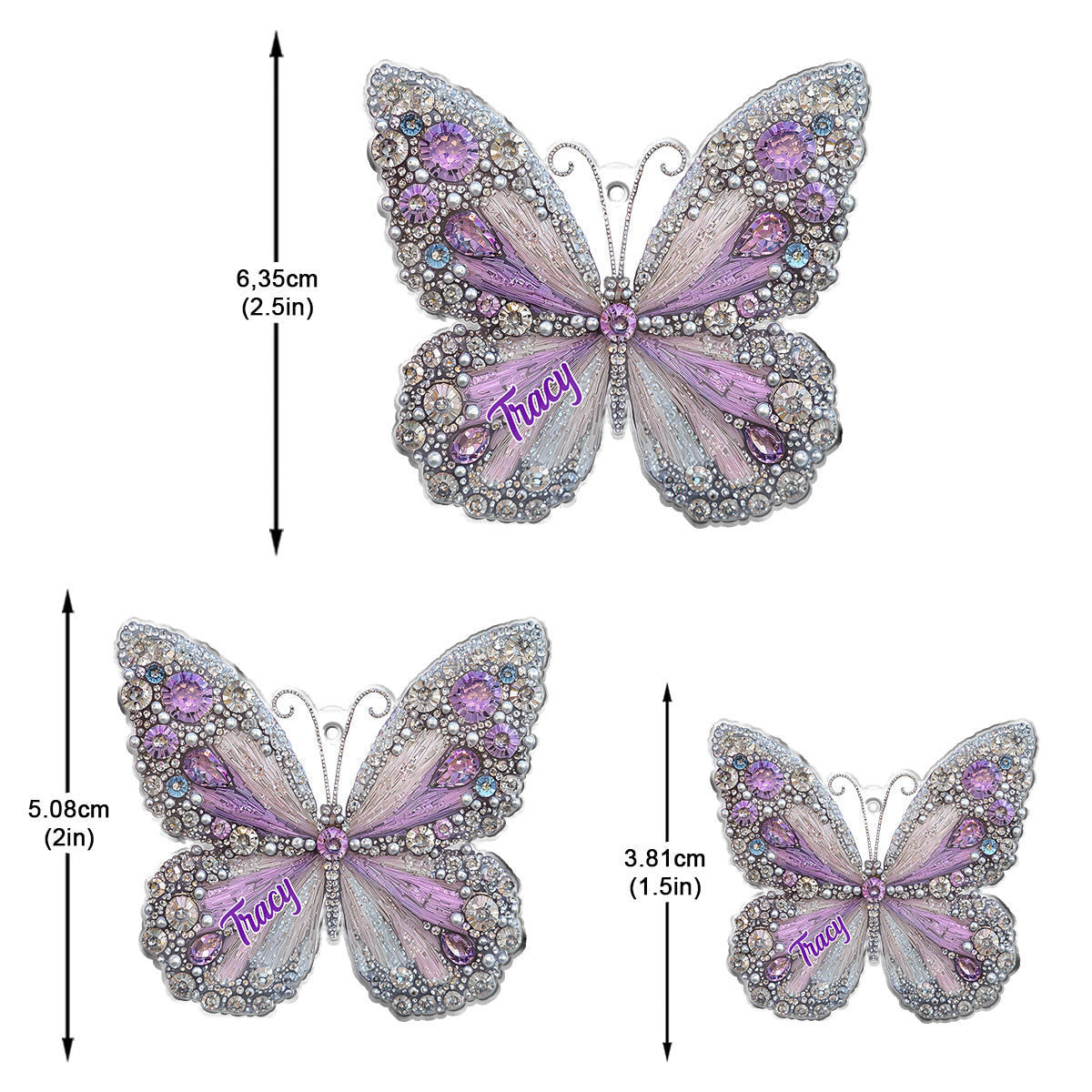 Magnifiques boucles d'oreilles papillon personnalisées