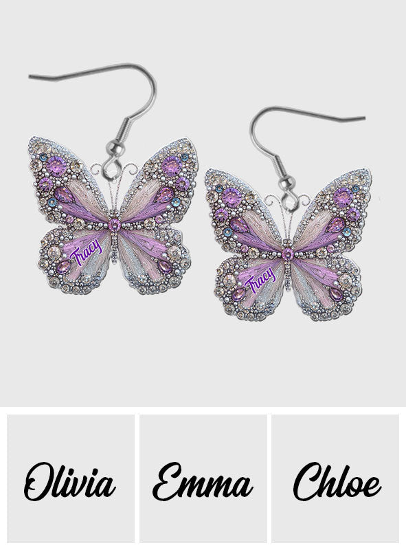 Magnifiques boucles d'oreilles papillon personnalisées