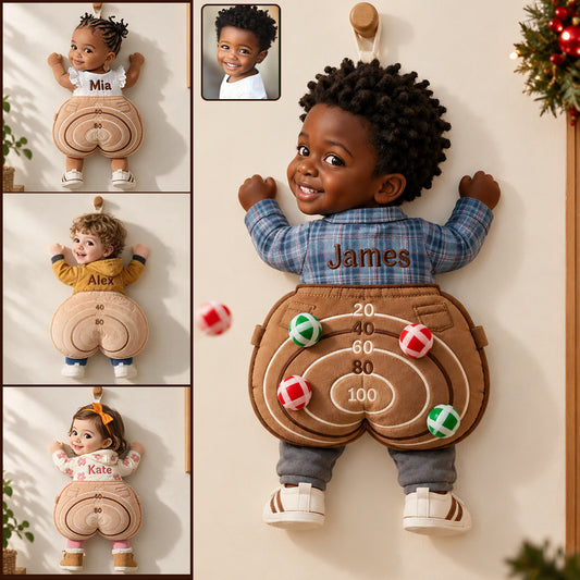 Ready, Aim, Giggle! - Personalized Kid Sticky Ball Dart Board Set