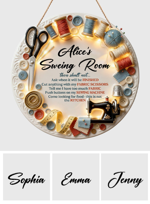 Salle de couture - Enseigne lumineuse LED personnalisée en acrylique