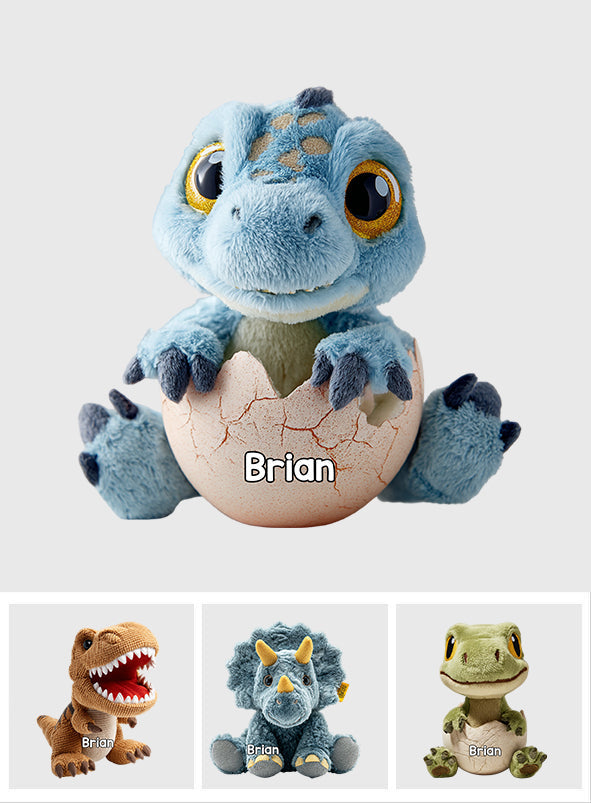 Coussin personnalisé en fausse fourrure « Love Dinosaur » pour enfant