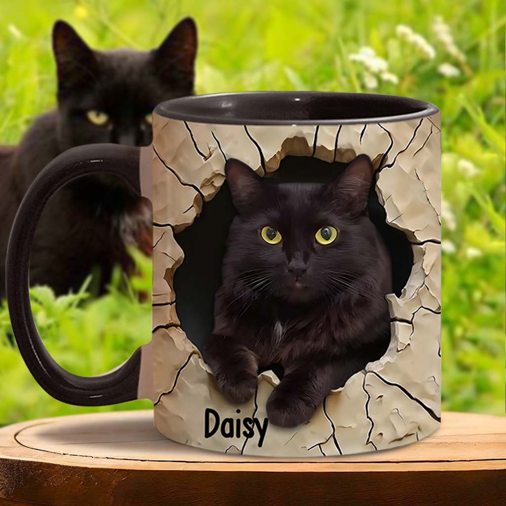 Mug personnalisé « J’adore les chats noirs »