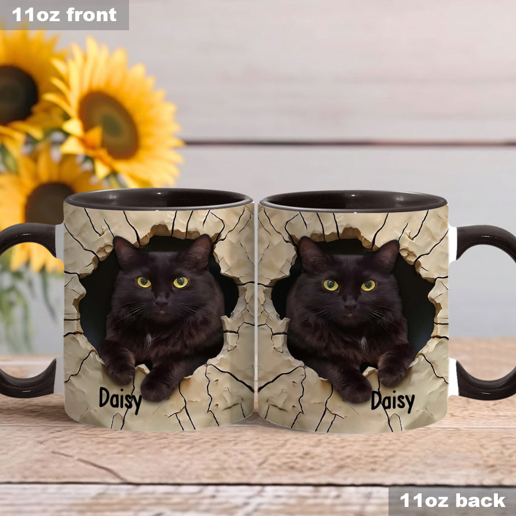 Mug personnalisé « J’adore les chats noirs »