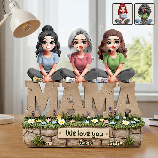 On t'aime maman - Plaque acrylique personnalisée pour maman