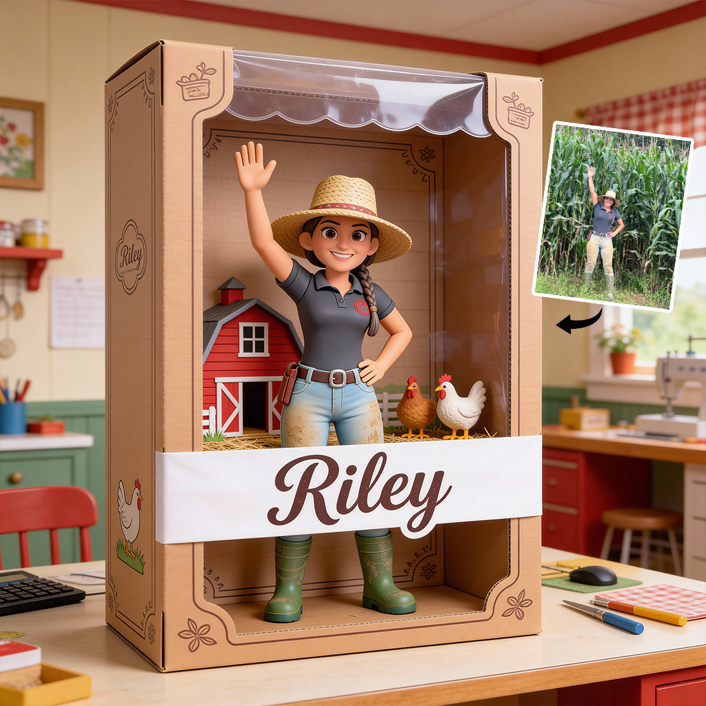 Chicken Lady - Plaque acrylique personnalisée en forme de poulet