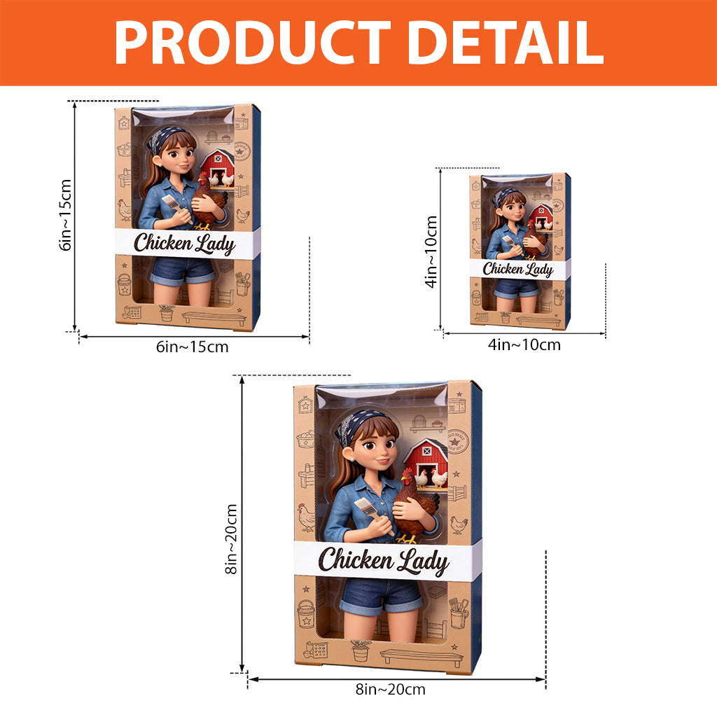 Chicken Lady - Plaque acrylique personnalisée en forme de poulet