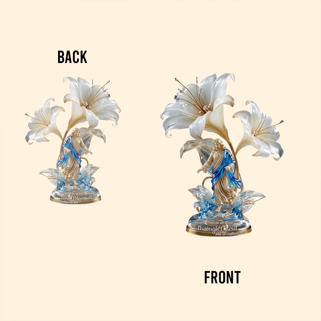 Je peux tout faire grâce au Christ - Plaque acrylique chrétienne personnalisée en forme sur mesure