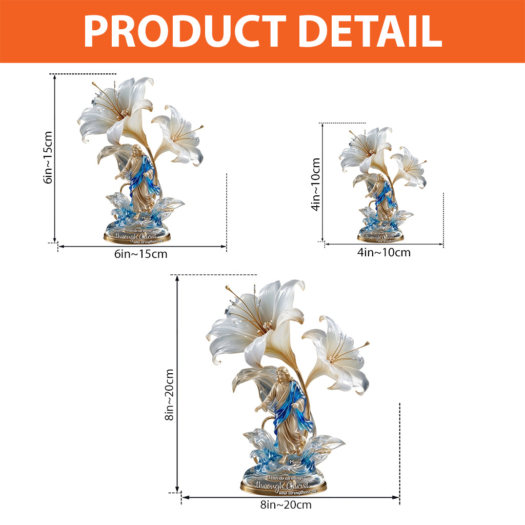 Je peux tout faire grâce au Christ - Plaque acrylique chrétienne personnalisée en forme sur mesure