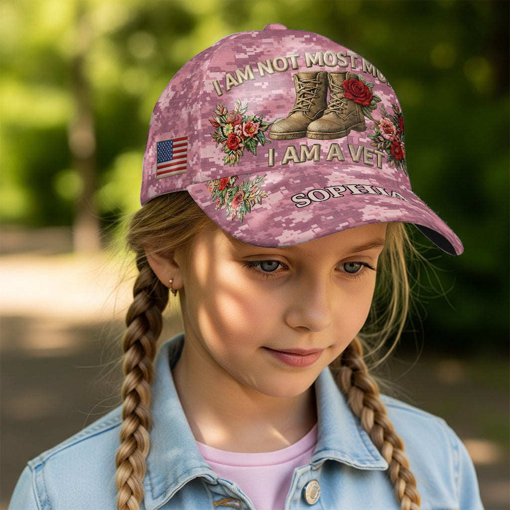 Cadeau pour Maman Vétéran - Casquette Classique Personnalisée