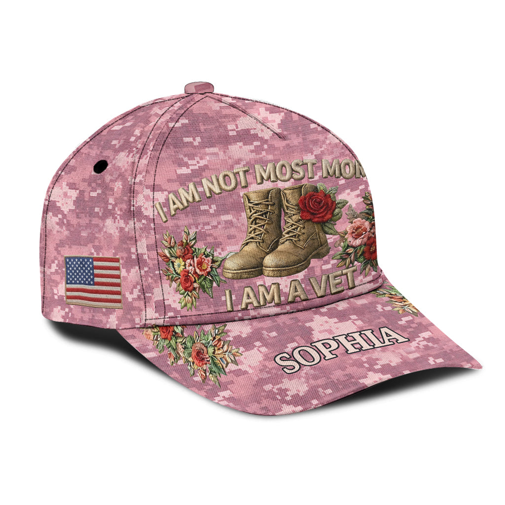 Cadeau pour Maman Vétéran - Casquette Classique Personnalisée