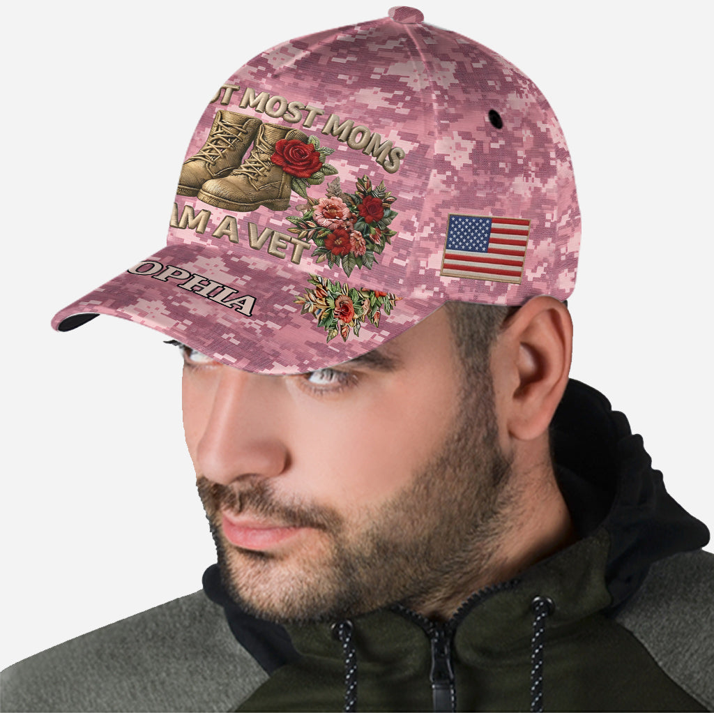 Cadeau pour Maman Vétéran - Casquette Classique Personnalisée