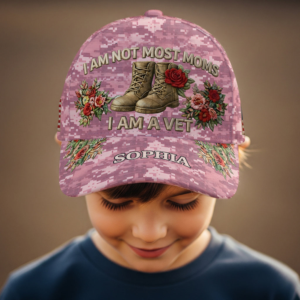 Cadeau pour Maman Vétéran - Casquette Classique Personnalisée