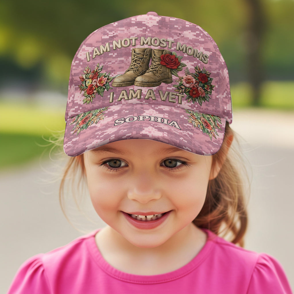 Cadeau pour Maman Vétéran - Casquette Classique Personnalisée