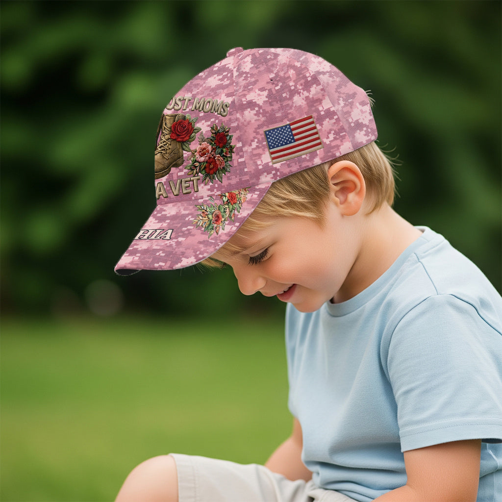 Cadeau pour Maman Vétéran - Casquette Classique Personnalisée