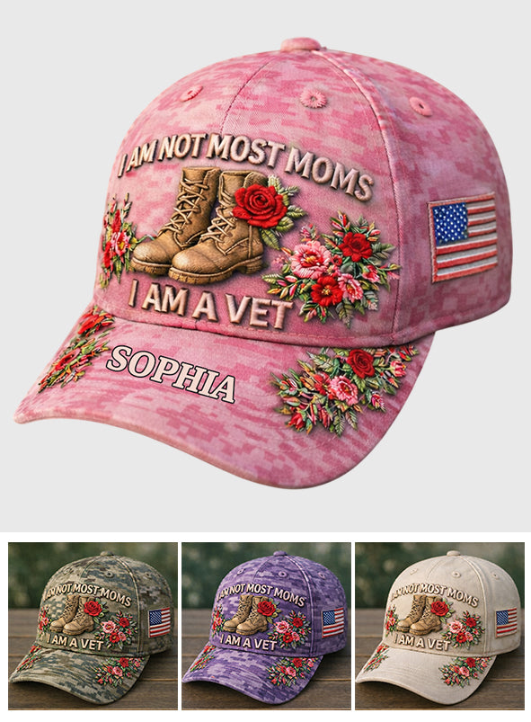 Cadeau pour Maman Vétéran - Casquette Classique Personnalisée