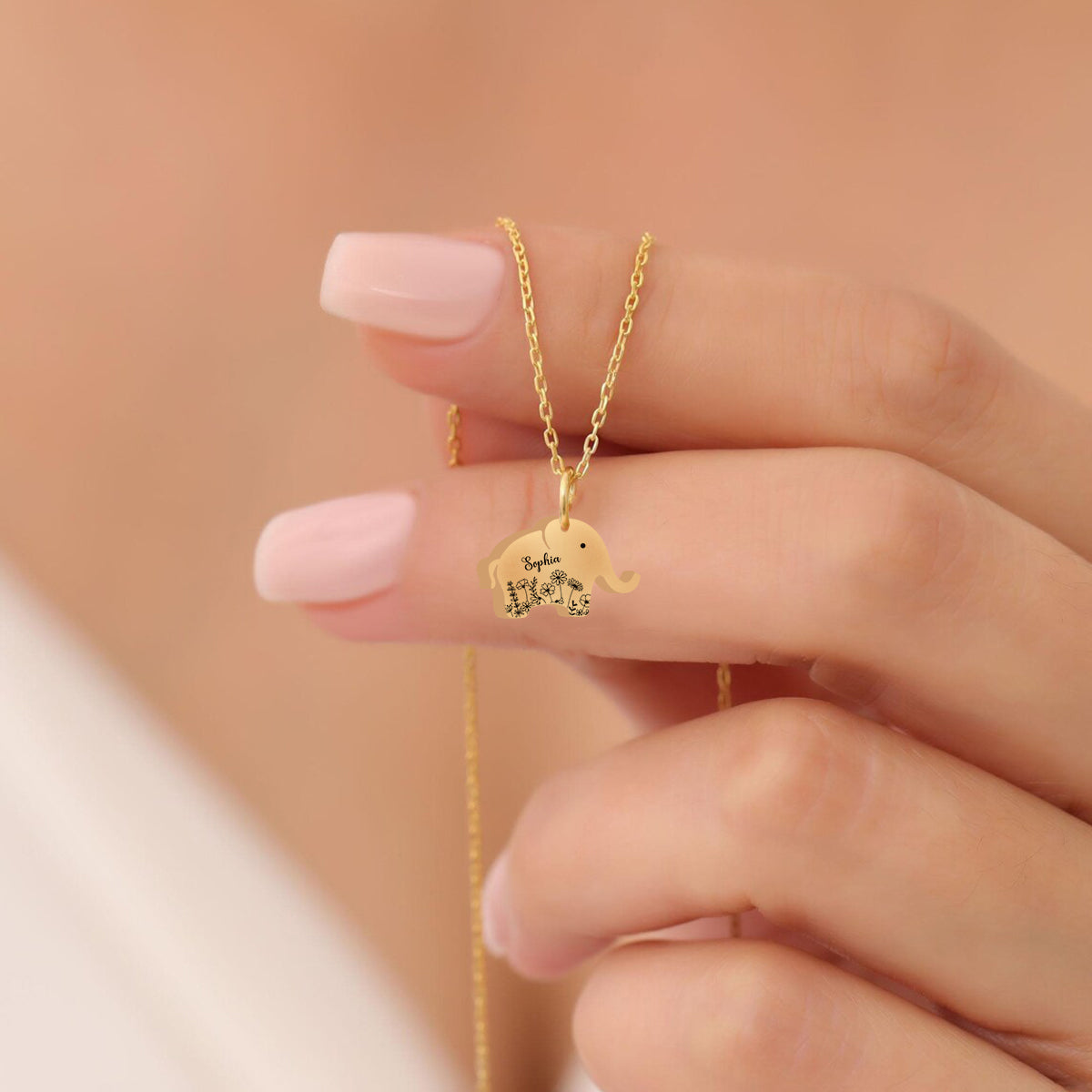 Collier mignon éléphanteau et maman et petit - Pendentif assorti personnalisé pour maman