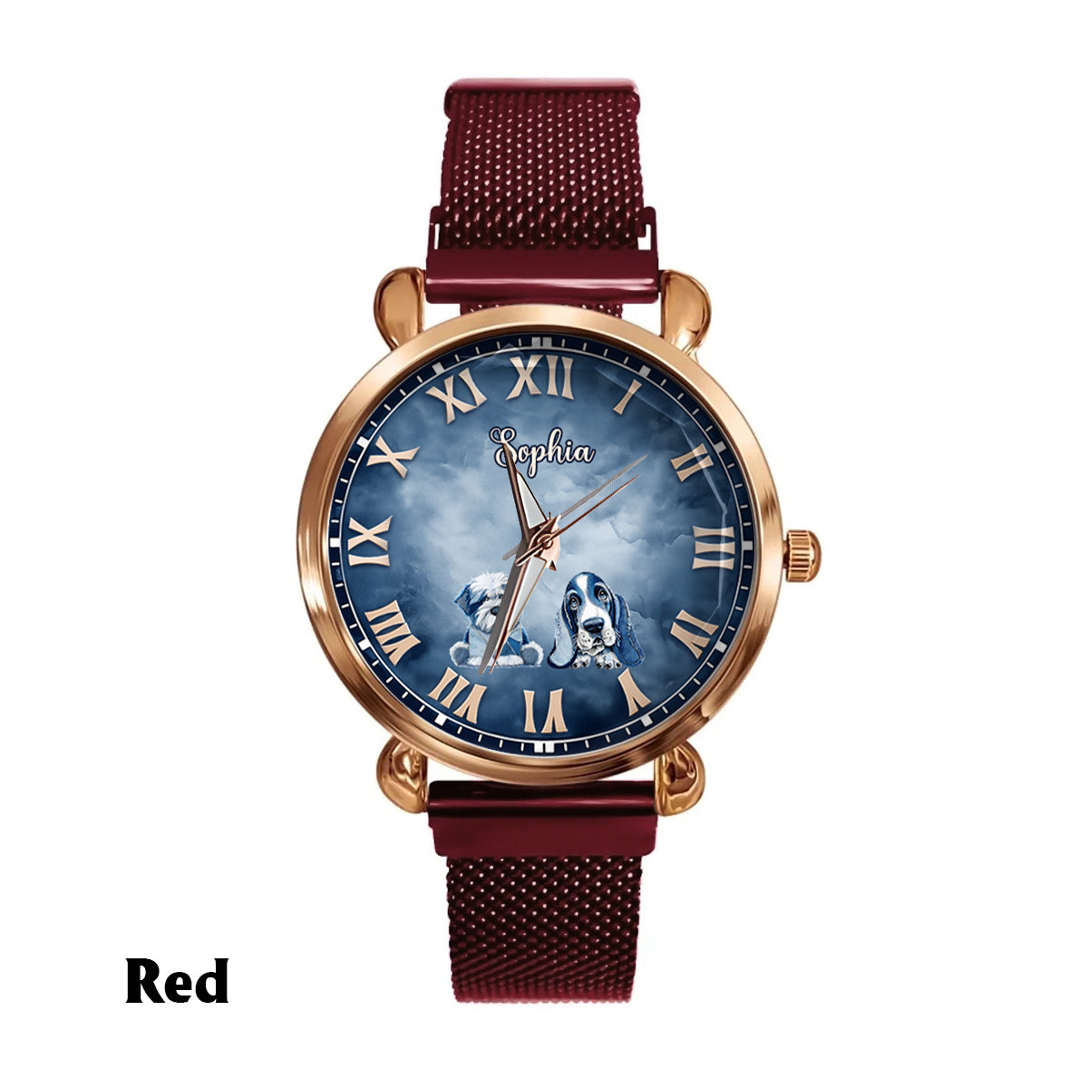 Gift for Dog Mom - Personalized Dog Women Hand Watch