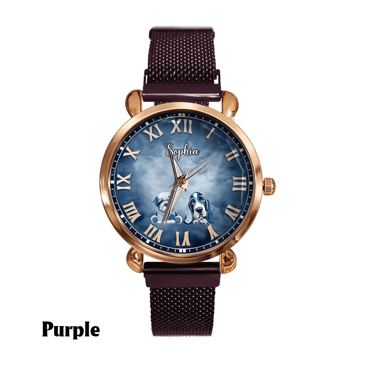 Gift for Dog Mom - Personalized Dog Women Hand Watch